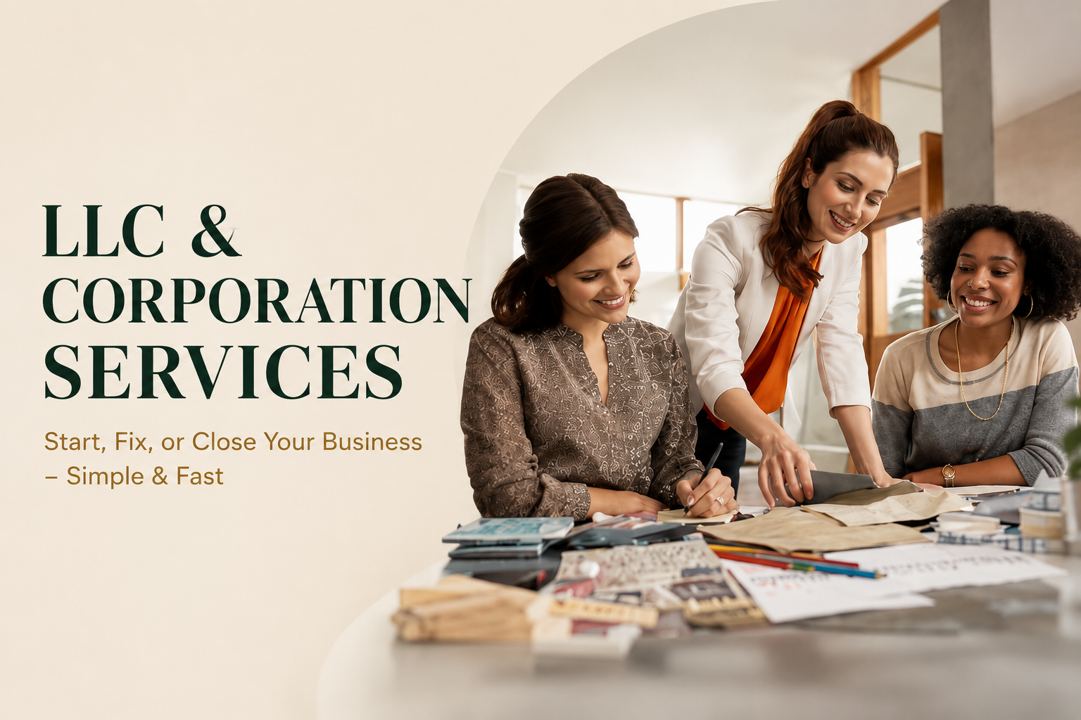 LLC and corporation services cover